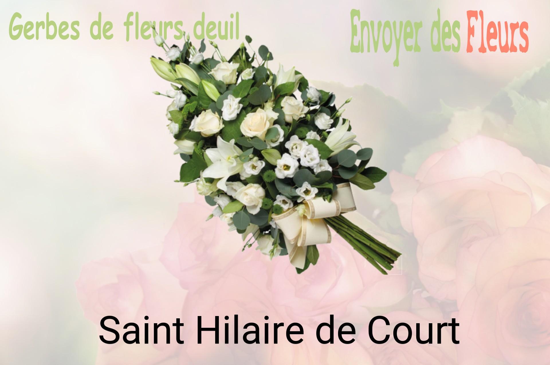 Gerbe de fleurs de deuil livrée à Saint-Hilaire-de-Court
